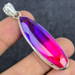 Natural Bi-Color Tourmaline 925 Sterling Silver Jewelry Pendant 2.48 j0b89
