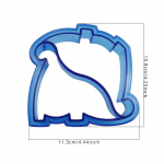 Loov tee-ise leiva l&otilde;ikamis- ja reljeeftr&uuml;kivorm, puslekujuline v&otilde;ileib, r&ouml;stsaia l&otilde;ikur, bento vorm, tootja otsem&uuml;&uuml;k AZ0032-dinosaur