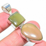 Natural Poly Chrome Jasper Gemstone 925 Sterling Silver Pendant 2.25 c7b69