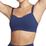 Nike Dri-Fit Alate Trace Rinnahoidja Hingav K&uuml;ljepaneeliga Higiimav Spordirinnahoidja Naistele Aluspesu S&uuml;gavsinine DO6609-410 S blue