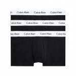 Calvin Klein Kirjaliku Logotr&uuml;kiga Keskmise V&ouml;&ouml;kohaga Bokserid 3-pakk Meeste aluspesu Must Valge 0000U2664G-001 L