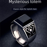 Salap&auml;rane obsidiaanist totemi s&otilde;rmus meestele &ndash; Trendikas domineeriv disain retrov&auml;&auml;riskiviga