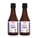 Babyorgano Ayurveda Shankhpushpi, Brahmi ajutugevdaja siirup lastele 200ml Komplekt (5-15 aastat) | Kontsentratsioon, M&auml;lu, Fookus FDA heaks kiidetud