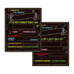 Kooli esimene p&auml;ev DIY v&auml;ike tahvel Tagasi kooli p&auml;ev Kahepoolne teadetetahvel PO dekoratsioon Rippuv silt One Size