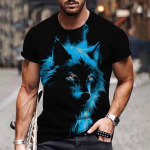 Hundi T-s&auml;rk 3D digitaalse loomade prindiga Graafiline camisa hombre Causal Tees L&uuml;hikesed varrukad Mugavad pullover Topid Meeste riided S