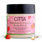CITTA Strawberry Creamy Body Scrub For Tan & Dead Skin Removal | Exfoliating Body Polish For Men & Women | Hydrating Scrub| 100 gm