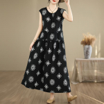 Elegantne naiste suvine kleit pluss suuruses vaba varrukateta pikk kleit naistele vintage riided XL