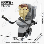 MOOXI Anime Seeria Skibidi Tualeti Figuurid Operaator Lahingurobot Ehitusklotsid Mudel MOC Klotsid DIY Montessori M&auml;nguasjad Laste Kingitused