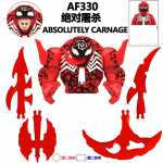 Disney ehitusklotsid Mini mudelid Tegelased Marvel Venom Kokkupandav liigutatav nukk Carnage S&uuml;mbiootiline tegevusnukk S&uuml;nnip&auml;evakingitus