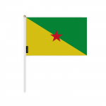 Drapeau miniatuur - Guyane - 14 x 21 cm - Pol&uuml;ester - Partii 50 - J&auml;lje reto/verso