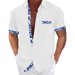 Meeste vintage n&ouml;&ouml;pidega keeglis&auml;rgid l&uuml;hikeste varrukatega suvine rannas&auml;rk L must