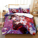 3D Anime Tualetist seotud Hanako-kun Tr&uuml;kitud Voodipesukomplekt Tekikate Padjap&uuml;&uuml;r Voodipesu Komplekt Linane LinuKate Tekikate T&auml;is Suurus Queen Suurus King Suurus 70x133cm 2pcs