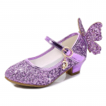 Printsess Butterfly nahast kingad Lastele Teemant Bowknot K&otilde;rge kontsaga Lastele T&uuml;drukutele Tantsulised Glitter kingad Mood T&uuml;drukute Peokingad 29(Insole18.7cm)
