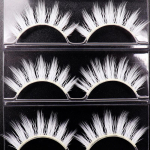 3Pair White Eyelashes Cosplay Makeup Natural Long Cross Strip kunstripsmed