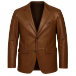 Ehtne lambanahk Stiilne nahk K&auml;sit&ouml;&ouml; Formaalne Pehme Meeste bleiser Pruun Puhtalt S pruun