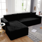 Sametine veekindel žakaarist diivanikate - t&auml;ielikult kattev, reljeefne tolmukaitse Two-seater Sofa Cover: Fits 145-180cm