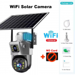 LS VISION V380 Pro WiFi P&auml;ikesepaneeliga Kaamera 4G Kahepoolse Vaatega V&auml;listingimustes 8MP Madala Energiatarbimisega Aku IP Kaamera PIR &Ouml;&ouml;n&auml;gemine 4K CCTV Turvakaitse WiFi Cam