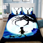 Tekikate Padjap&uuml;&uuml;r Voodipesukomplekt &Otilde;udusfilm C-Coralines Poiss T&uuml;druk Magamistoa Kaunistus Lastekingitus &Uuml;heinimese Kaheinimese Suur Suurus 135x200cm&set