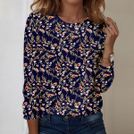 Pikkade varrukatega s&auml;rgid naistele Armsad mustriga graafilised t-s&auml;rgid Pluusid Suures suuruses vabaaja topid Pullover S