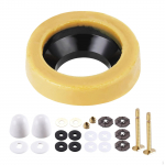 Toilet Replacement Kit with Brass Bolts Toilets Seal Bowl Gasket Fits 3 inch or 4 Waste