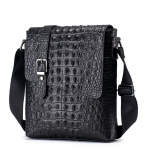 Schlatum Ehtne Nahk Meeste Krokodillimustriga &Otilde;lakott Moodne Meeste Messengeri Rinnakott Vintage Crossbody Reiskott must