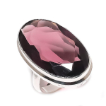 Amethyst Gemstone Handmade 925 Sterling Silver Jewelry Ring Size 6 h1d56