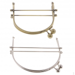 2 Pieces DIY Purse Bag clasp Metal Arch Handle Bronze Silver