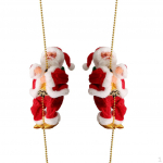 Pieces of 2 Novelty Plush Fabric Musical Climbing Moving Figure on Plastic Chain 9 Inch