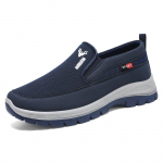 Kevad S&uuml;gis meeste l&otilde;uendist vabaaja spordijalatsid vanad Pekingi riidest kingad pehmed hingavad mugavad eakate vabaaja jalutusk&auml;igukingad 39 sinine