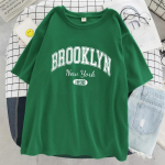 Brooklyn New York 1898 Linna kirjapildiga naiste T-s&auml;rk Street Hingavad topid &Uuml;lem&otilde;&otilde;dulised riided Mugav O-kaelusega l&uuml;hikeste varrukatega 4XL