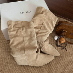 Mood S&uuml;gis Talv Vintage Naiste Moodsad Saapad Moodsad Slip-On Kingad Sisemise T&otilde;stega Street Style Banketipeo Botas Mujer 35 khaki