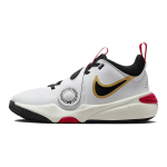 Nike Team Hustle D11 GS Valge Kuldne &Uuml;likoolipunane Laste tossud Metallik-Kuldne Must DV8996-104 37.5