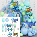 Ookeani teema Pliiats Alumiiniumfooliumist &Otilde;hupallikett S&uuml;nnip&auml;evapeo Kaunistus Rekvisiit &Otilde;hupall Set as shown