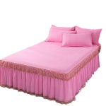 2tk/3tk pitsvoodi seelik Luksuslik printsessi t&uuml;druku vooditekk voodi, voodilinad voodimadratsi kate pitsmadratsi tolmukaitse kate 1/2 padjap&uuml;&uuml;r 120x200cm +1 Pillowcase