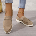 Moodsad Meeste Suede Nahast Mugavad Mokassiinid, Lamedad Vabaaja Slip-on Kingad, Moodsad Suede Lamedad Kingad, Klassikalised &Uuml;marate Varvastega Pehmest Nahast Mokassiinid 2025 35 khaki