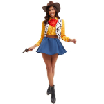 Halloweeni kost&uuml;&uuml;mid, Toy Story Woody paarikost&uuml;&uuml;mid, L&auml;&auml;ne-Kauboi meeste ja naiste peokost&uuml;&uuml;mid M blue