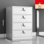 Kontori mobiilne hoiukapp lukuga: Lauasahtli all olev lehtmetallist arhiiv ja sahtlite organiseerija Thickened