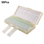 Laste mikroskoobiklaasid, mikroskoobi tarvikud klaasist preparaadid 50pcs white