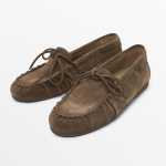 Moodsad AIYUQI Naiste Mokassiinid Briti Stiilis 2025 Uued Ehtsa Nahast M&uuml;tsikingad Naiste Lamedad Libisemiskindlad Vintage Slip-on Mokassiinid Naistele 39 pruun