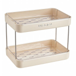 K&ouml;&ouml;k ja Multifunktsionaalne n&otilde;ude kuivatusrest iidses kodu teetasside hoiuriiul kahekihilise suure mahutavusega organiseerijaga valge