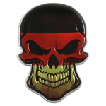 3D Kolju Metallist Kleebis - Lipu Kujundusega Kolju Embleem Metallist Kleebis Kleebis Kaunistus