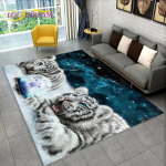 3D Leopard Gepard Tiiger L&otilde;vi Hunt Vaip, Vaip elutuppa, magamistuppa, diivani juurde, uksematt, dekoratsioon, k&ouml;&ouml;gi libisemisvastane p&otilde;randamatt 60*90cm black