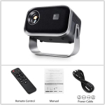 Uus A003 kaasaskantav miniprojektor Wifi Wireless Sync kodukino LED-videoprojektor Full HD 1080P 4K Cinema Smart TV AU Plug must