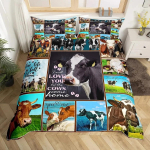 Lehmade tekikott komplekt T&auml;issuurus Piimalehma muster Tekikate Taluloomade teema Voodipesu komplekt Toa kaunistus, Ruuduline tekikate 70x133cm