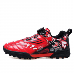 28-39 Laste kvaliteetsed p&ouml;&ouml;rlevad nupud Jalgpall Jalgpall Laste Lakknahast Kunstiformaadis Muru treening Jalgpallisaapad 39 punane