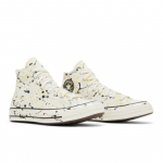 Converse Chuck 70 High Archive Paint Splatter - Egret A01170C EU 35 amarillo v&auml;rvi/must