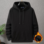 &Uuml;hev&auml;rvilised kapuutsid Meeste 12XL 10XL Suures suuruses kapuutsid S&uuml;gistalvine Paks fliisist kapuuts Meeste Suur 12XL Kapuutsiga Pullover Must 9XL must