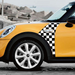 2 tk Union Jack Styling auto poritiiba plaadi kleebis Kleebised siibrid kaunistus Mini Cooper F55 F56 automaatse h&auml;&auml;lestamise jaoks Checker