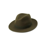 Euroopa Ja Ameerika Stiilis Moodne V&auml;litingimustes Viltist Top M&uuml;ts &Uuml;hev&auml;rviline Rihm Dekoratiivne Villane Top M&uuml;ts L&uuml;hikese &Auml;&auml;rega Villane Fedora L（58-60cm） armee roheline v&auml;rv