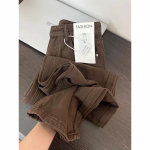 Naiste S&uuml;gis Vintage Sirged Denim P&uuml;ksid Vabad K&otilde;rge V&ouml;&ouml;kohaga Laia S&auml;&auml;rega P&uuml;ksid XS kohv